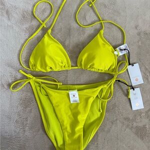 Shade & Shore Vibrant Lime Bikini